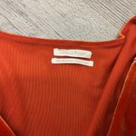 Urban Outfitters Velvet Romper Dress Rust Orange Long Sleeve Drawstring Womens M Photo 5