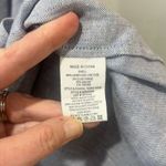 Theory  Alexandra Linen Blend Dress Blue One Shoulder Ruffle Mini Short Size 8 Photo 7