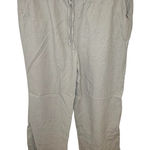 Gap Beige Linen Blend Pull On Pants L Cropped Coastal Casual Minimalist Resort Photo 0