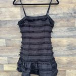 Princess Polly NWOT  Molina Fringe Mini Black Holiday Party Dress Photo 3