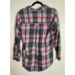 Mudd  Large Purple Plaid Flannel Button Up Shirt‎ Top Pockets Preppy Classic Boho Photo 1