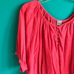 Bobi  pink button butterfly sleeve top Photo 1