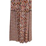 Maaji Wide Leg Pants Calico Floral Print Viscose Orange Black Size Medium Photo 7