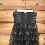 Jill Stuart Black Gold Floral Mini Dress Photo 7