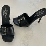 Vintage Couture Donald J Pliner Stiletto HEELS WITH BUCKLE size 9.5 Black Photo 0