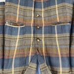 EXPRESS Vintage Plaid Madras Blazer Jacket 3 Button Oversized Boxy Size Small Photo 2