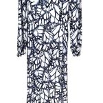 Stillwater Butterfly Abstract Print Long Sleeve Maxi Dress in White/Blue Photo 7