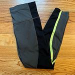 Athleta gray black and lime green leggings size medium Photo 0
