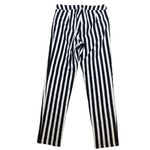 Lulus  Aptitude Black and White Striped Zip-Front Cropped Skinny Jeans Sz Small Photo 3