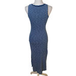Anthropologie  Dress Midi Casual Saturday Sunday Blue Stripe Pattern, Size XXS Photo 3