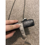 Nasty Gal Womens Charcoal Vegan Faux Leather Power Grid Studded Crossbody Bag Photo 6