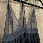 Victoria's Secret Black Lace Goth Witchy Pleated Babydoll Nightie Med NWT Photo 2