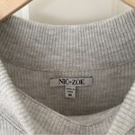 Nic+Zoe  Mock Funnel Neck Knit Pullover V-Stitch Sweater Gray Size Medium M Photo 1