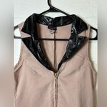 Dreamgirl Vintage Woman’s Beige & Black Y2K Sexy Zip Up Mini Dress Size Medium Photo 1