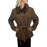 Giacca tweed fur peacoat size L brown tones Size L Photo 1