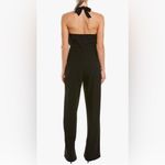 Bebe  Women's Ruffle Halter Tie Neck Jumpsuit‎ Pants Black Size 4 NEW Photo 1