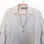 Grace Elements  Womens Linen Top Size 16W Beige Minimalist‎ Lagenlook Coastal Photo 2