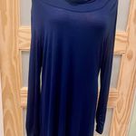 Navy Blue Shark Tooth Hem Shirt Size L Size L Photo 1