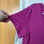 Gap Love By  Women's Magenta Forever Favorite V-Neck Tee Size Large Photo 3