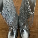 Silver Cowboy Boots Size 12 Photo 6