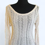 American Eagle  cream crochet sweater Size XS Photo 0