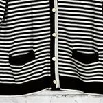 Lands' End Lands’End Cardigan Women 100% Cotton Strips Sweater Size L Photo 4