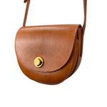 Mansur Gavriel Tan Brown Vegan Leather Turn Twist Lock Mini Crossbody Bag Photo 1