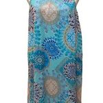 Bo Bel Swing Casual Printed Dress Aqua Blue Size Medium Photo 0