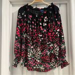 Talbots RSVP by  Women's Smocked Rose Garden Blouse Sz XS Photo 2