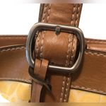 Fossil  Marley Double Handle Shoulder Bag Shopper Yellow Canvas Leather 14X11 Photo 10