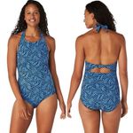 Speedo NEW Print High Neck One Piece Women's Recreational swimsuit, 18 Photo 1