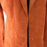 Liz Claiborne Orange/coral Suede Leather Jacket Photo 2