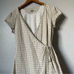 Converse  One Star Women's Plaid Wrap Dress with Ruffle Hem Size Medium Photo 4