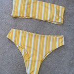 SheIn Yellow Striped Bikini Photo 0