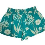 P.J. Salvage Womens Loungewear Green Tropical Hawaiian Floral Print Shorts NWT Photo 0