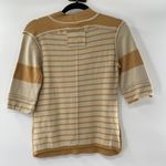 Free People  We the Free Striped Short Sleeve Shirt Knit Size Med NWOT Tan Photo 6