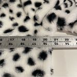 City Streets Eilly Bazar Faux Fur Jacket Women M Leopard Print White Black Plush Fashion Boho Photo 7