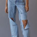 BDG Urban Outfitters Destroyed High Rise Baggy Jeans Light Wash Photo 1