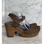 Pierre Dumas Shoes Womens Size 8.5 Brown Mary Jane Block Heel Faux Wood platform Photo 5