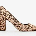 EXPRESS Leooard Calf Hair Block Heel Pumps, Sz 7 Photo 0