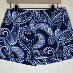 Banana Republic  Women's Shorts Sz 4 Blue Purple Paisley Flat Front 3" Inseam Photo 0