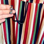 No Boundaries  Juniors' Lace UP Dress with Crochet Back, Rust Stripe Boho - Large Photo 7