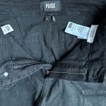 Paige Mayslie Jogger Coated Black Fog Luxe Moto Zip Pant Size 25 Photo 7