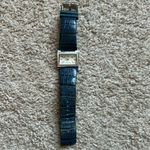 Anne Klein  women’s vintage blue/silver‎ genuine leather crystal bracelet watch Photo 1