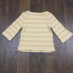 Anthropologie Postmark Mustard Yellow Striped Flared Sleeve Top Photo 6