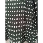 Elk the Label Green Geometric Sheer Crinkle Blouse Long Sleeve Size 8 Photo 3