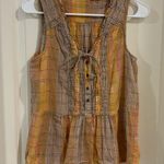 Holding Horses  Faye Tank Top Color Burnout Plaid Size 10 Photo 0