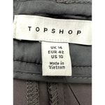 Topshop Slack Pants Wide Leg Functional Pockets Flat Front Gray Women's 10 NWT Photo 6