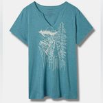 Torrid  Yosemite Vintage Cotton Jersey Slub Crew Notch Blue Tee Shirt - size 1 Photo 8