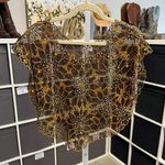 Vintage Lace Beaded and Lace Embroidered Shawl Cape Collar Top OSFM OS Black Size XL Photo 0